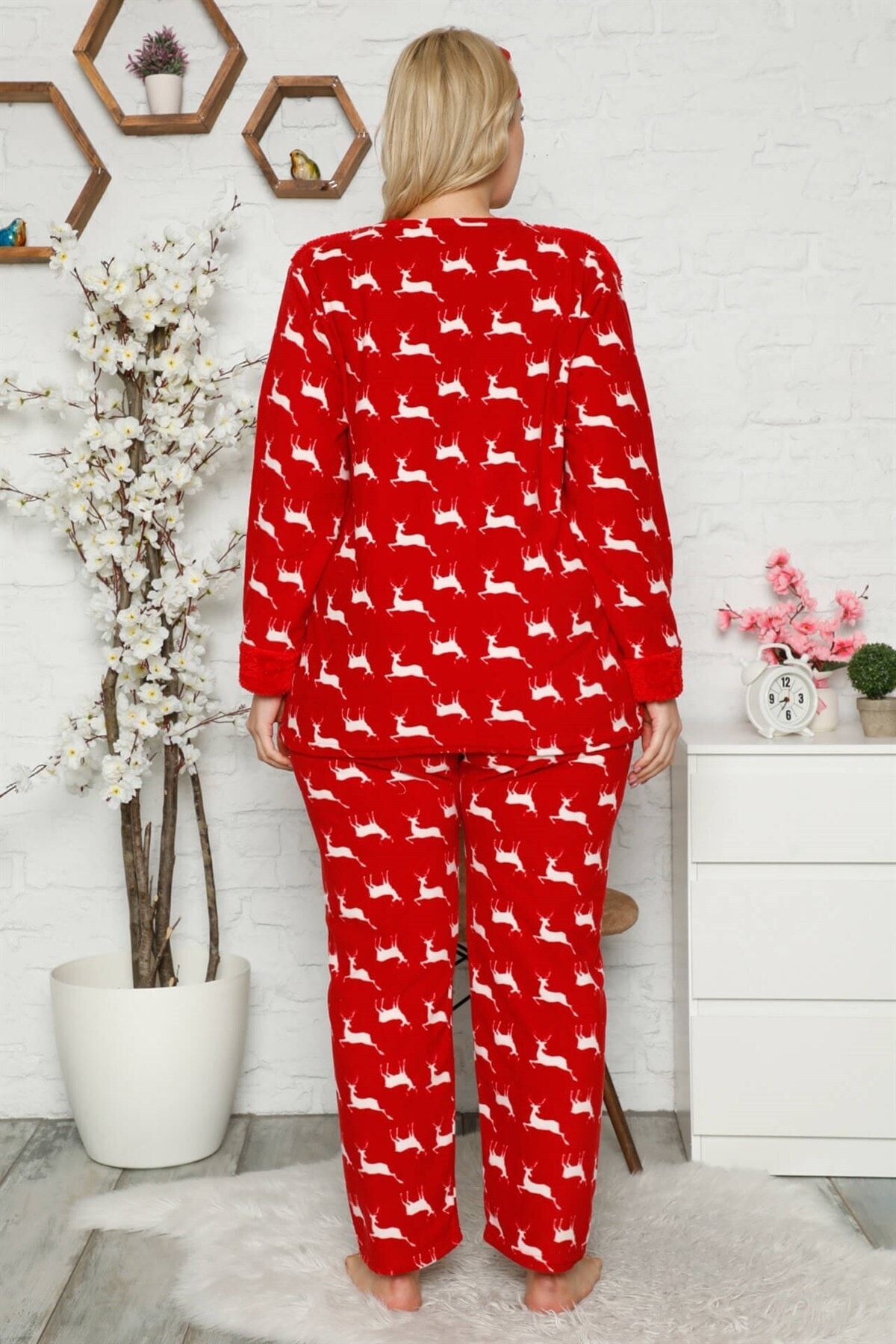 Welsoft Polar Kırmızı Pijama Takımı 32E-1450