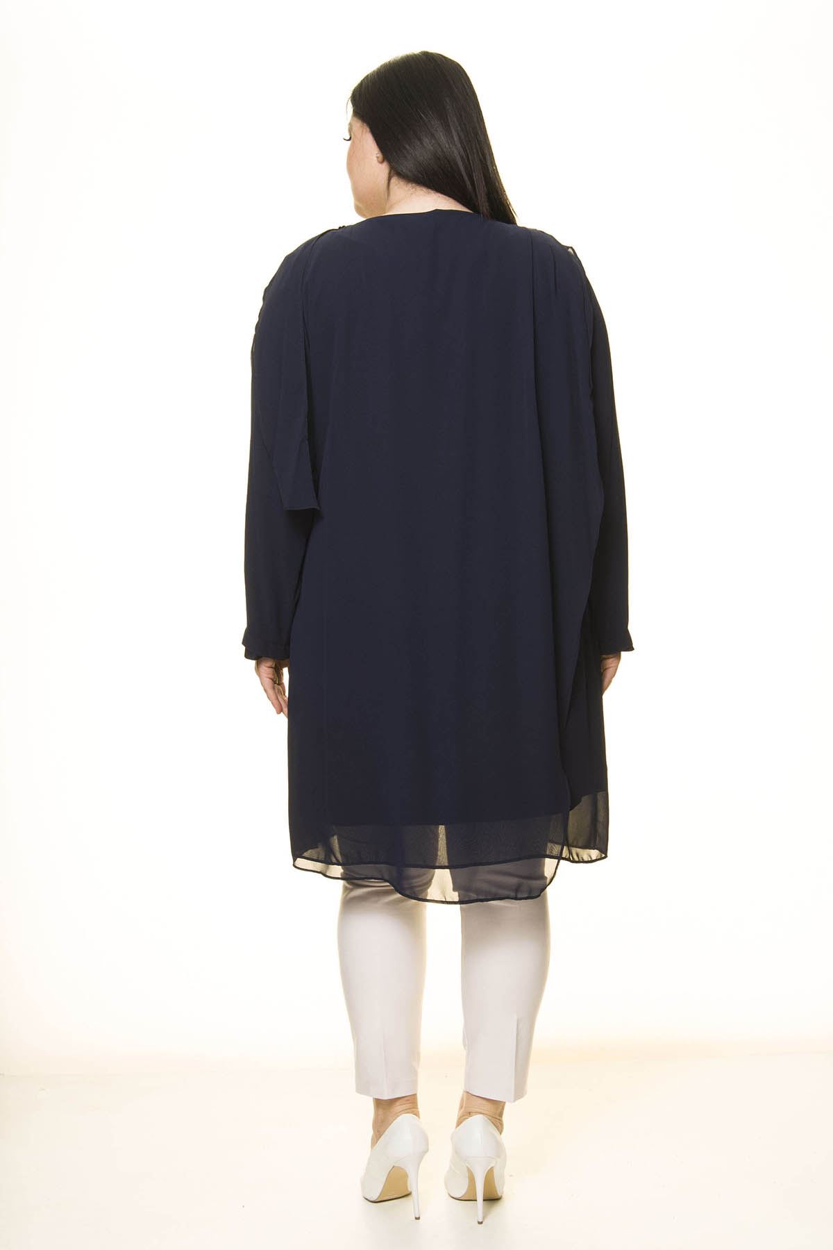 Şifon Büyük Beden Tunik Elbise G10-2251
